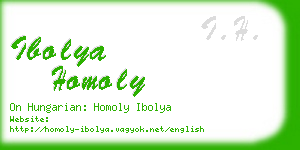 ibolya homoly business card
